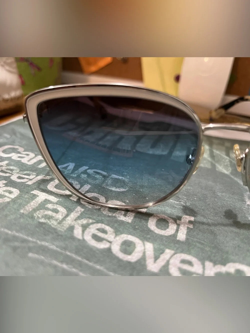 Kate Spade Sunglasses - Gold Frame with Gray Lenses